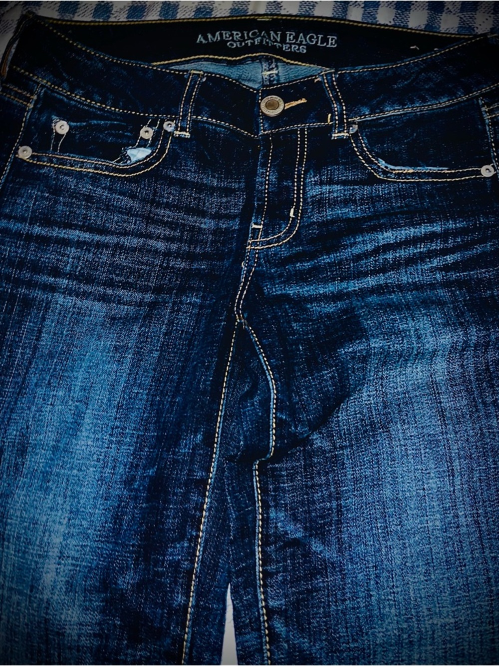 American Eagle Outfitters Women's Dark Fav Boyfriend Stretch Skinny Jeans